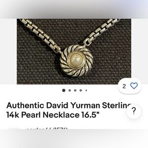 Authentic David Yurman Pearl necklace